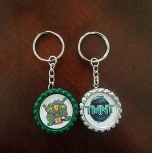 TMNT Bottle Cap Keychains